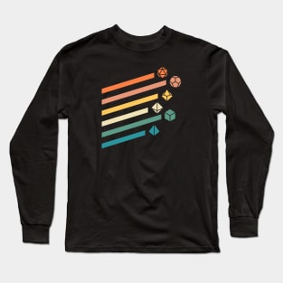 Retro Minimalist RPG Dice Long Sleeve T-Shirt